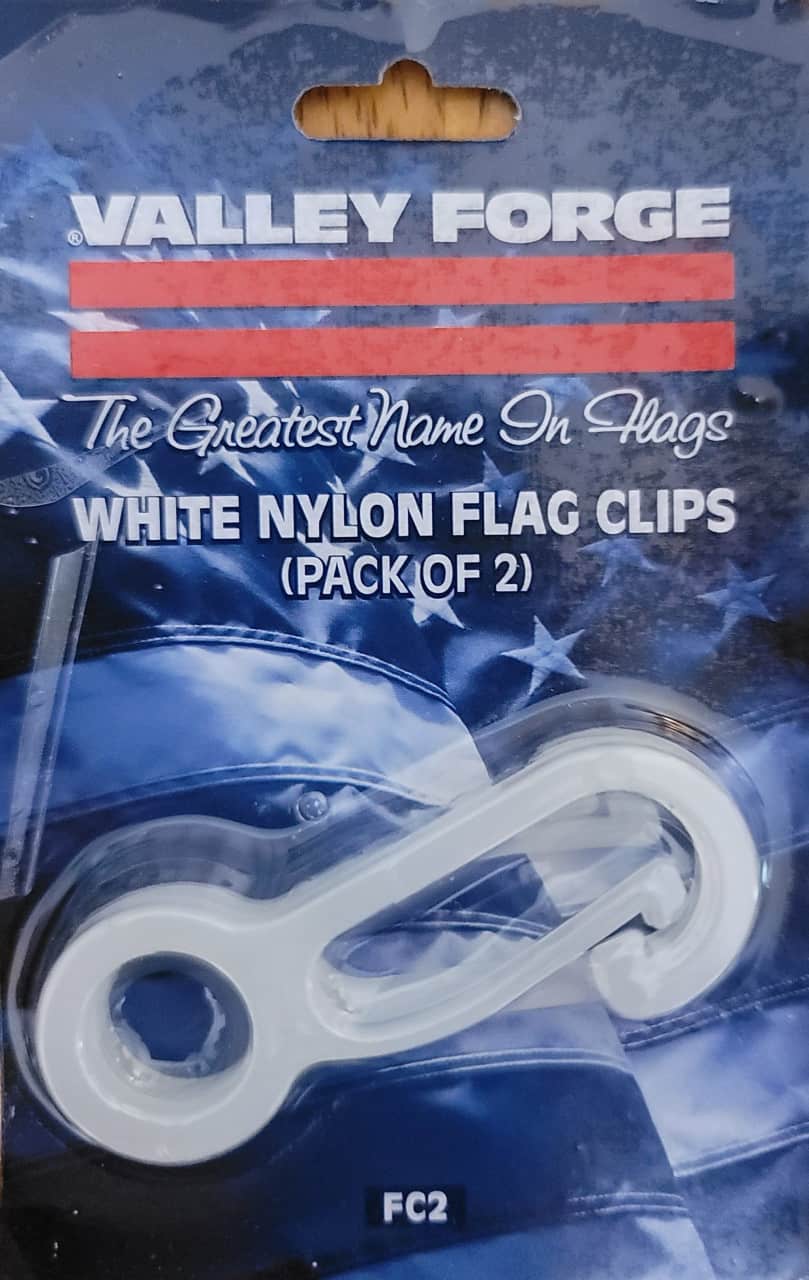 Flag Pole Clips 2 to a Package 2 Sets Nylon