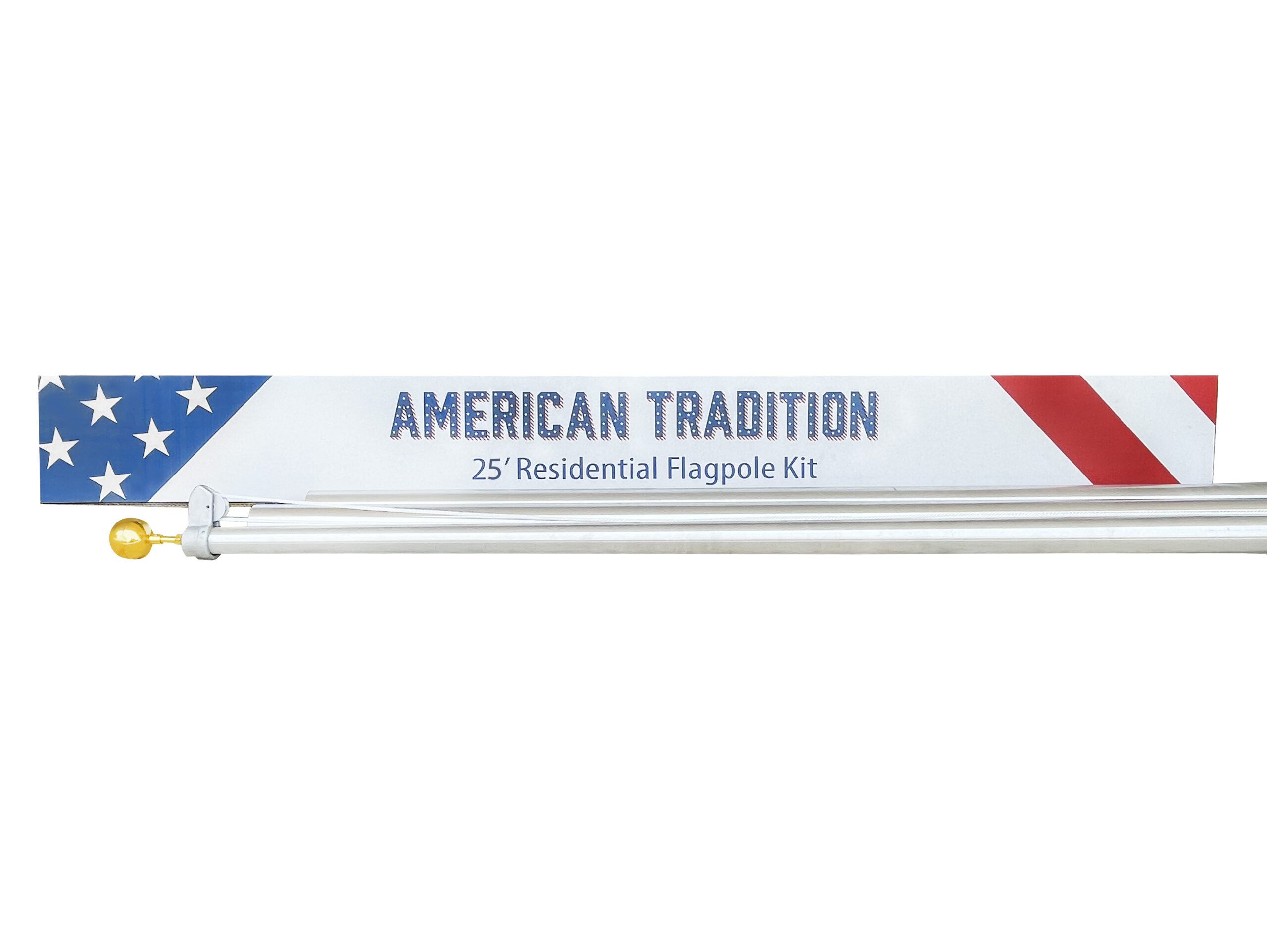 20' or 25' Strong Aluminum Tapered Sectional Flagpole with Free 4X6' American Flag - Image 6